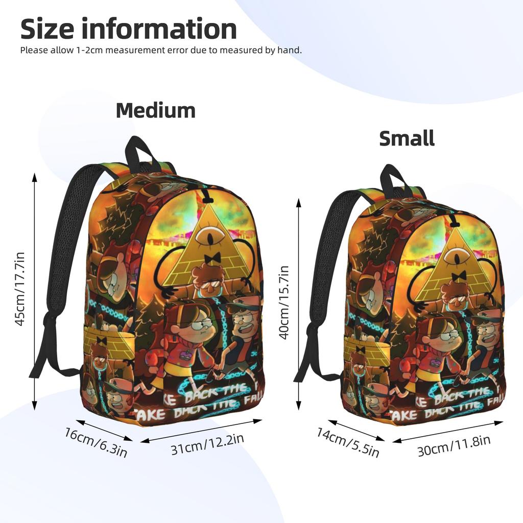 Подростковый рюкзак Гравити Фолз с карманом Студенческий Рабочий Daypack для Мужчин Женщин Колледжа Холщовые Сумки