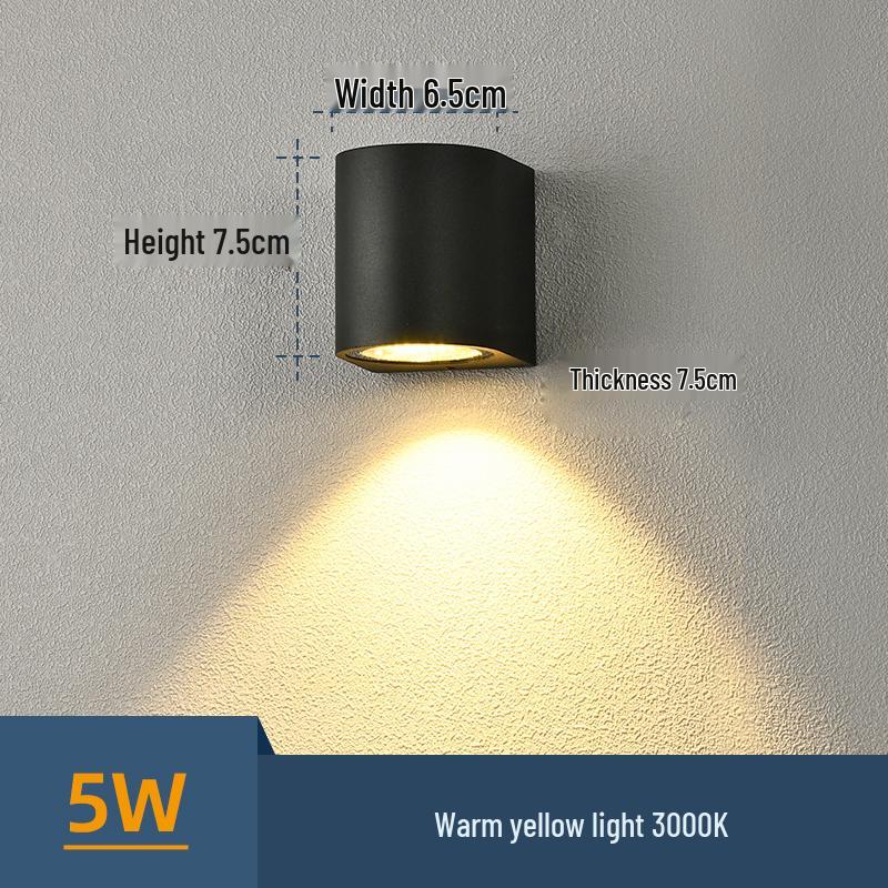 Universal Waterproof Wall Washer Light for Balcony, Courtyard, or Terrace - Exterior Up and Down Outdoor Lighting