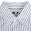 COMME des Футболка с длинным рукавом в полоску с логотипом черного сердца PLAY COMME des GARCONS PLAY S ПОЛОСАТАЯ ФУТБОЛКА B020 Синий L [PLAY GARCONS] Мужская [Товар]