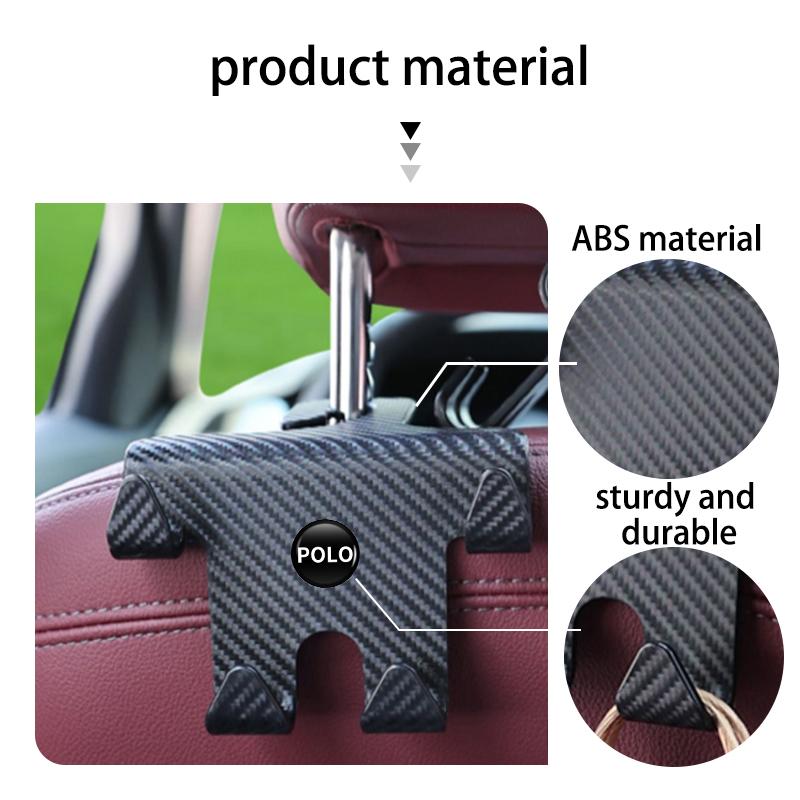 TMBCU1 Car Four Head Storage Hook Handbag Purse Bag Hanging Hook For Volkswagen VW Tiguan CC Jetta Polo Golf 4 5 6 Passat B5 B6 B7 CC