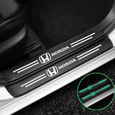 4 шт. Наклейки-защитные накладки на пороги автомобиля из углеродного волокна Наклейки на пороги для Accord CRV XRV Civic FIT Автоаксессуары