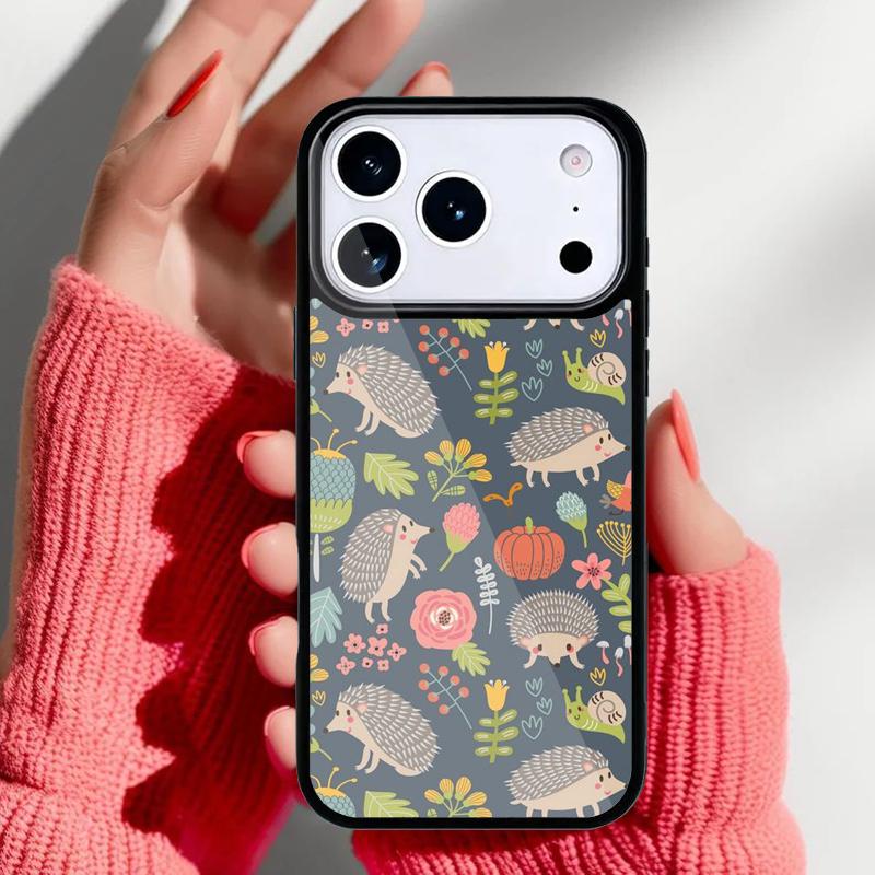 Милый маленький ёжик цветной чехол для телефона для iPhone 17 16 15 14 13 Pro Max Задняя крышка для 12 11 Pro Coque