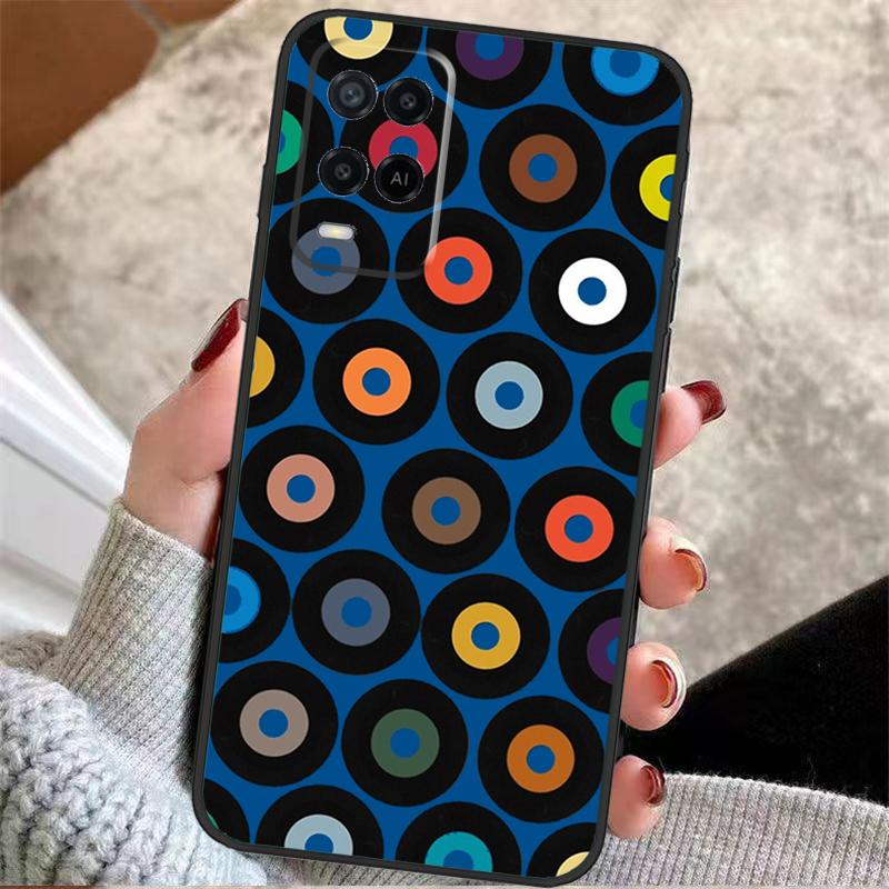 Vinyl Record Retro Case For Oppo A40 A16 A76 A96 A60 A98 A58 A78 A18 A38 A80 A77 A57 A17 A74 A54 A94 A15 A5 Pro