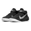 Nike Team Hustle D10 FlyEase GS Black Metallic Silver Kids Sneakers Volt White DD7303-004