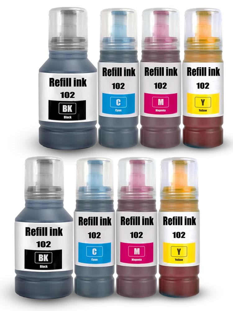 for epson 102 ink compatible 102 Refill Dye ink For ECOTANK ET-2700 ET-2750 ET-2751 ET-2850 ET-3700 ET-4750 ET-4850 ET-15000