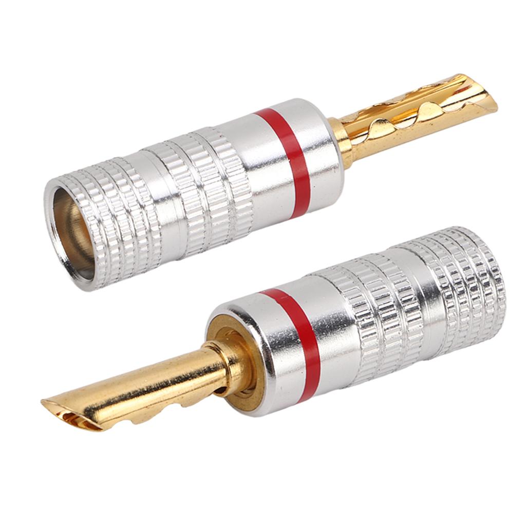 5 шт. J.10054 Зубчатые штекеры-бананы 4 мм Беспаечные Позолоченные 24K Штекеры-бананы для акустического провода Обшивка дома