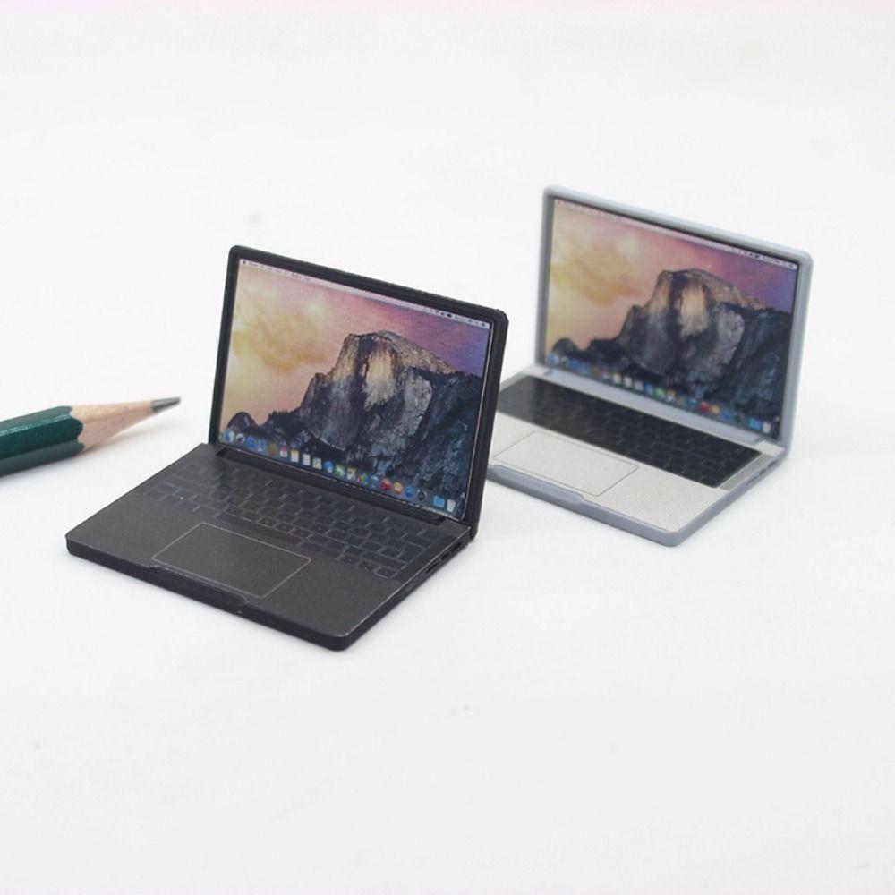 Mini 1/12 Dollhouse Miniature Computer 1:12 Laptop Computer  Room Furniture Decor