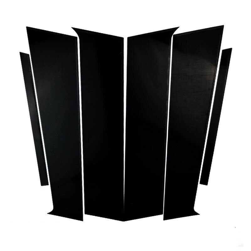 Углеродное волокно, черная автомобильная оконная дверная колонка, BC, стойка, накладка, подходит для Mitsubishi Lancer 2010-2016, зеркальный эффект ПК