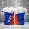 NNew 3D printed T-shirts with Russian flag pattern casual streetwear short sleeve tops for men and women Harajuku Y2K style tees
