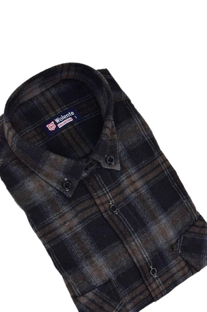 Men's Plus Size Plus Size Shirt Men's Cotton Winter Double Pocket Flap Shirt