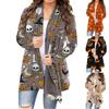 Women's Halloween Tops Casual Shirts Open Front Long Sleeve Loose Flowy Hem Cardigan Coat