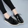 Women Platform Flats Leather Lace Up Classic Bullock Footwear Female  Spring Autumn Oxford Shoes Plus Size 43  Mujer