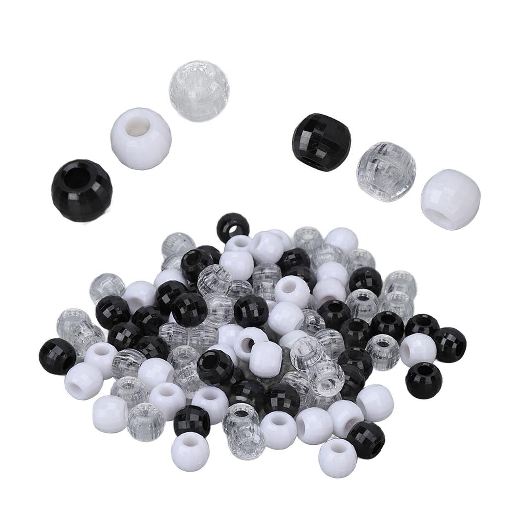 100 шт. бусины для волос пластиковые прозрачные бусины для наращивания волос для самостоятельного плетения украшений