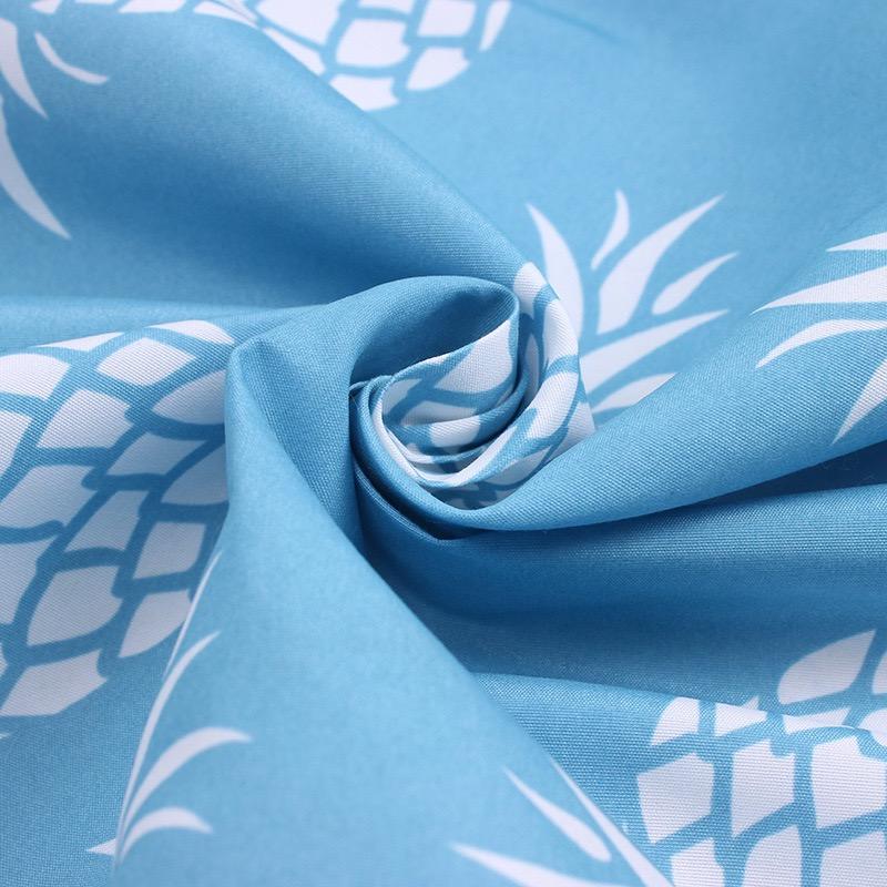 Tropical Pineapple Print Fabric Classic Twill Peach Skin for Hawaiian Shirts Beach Shorts Throw Pillow Covers