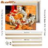 RUOPOTY With DIY Frame Animals DIY Painting By Numbers Handmade Oil Painting Kits Acrylic Picture Canvas Painting For Wall Art