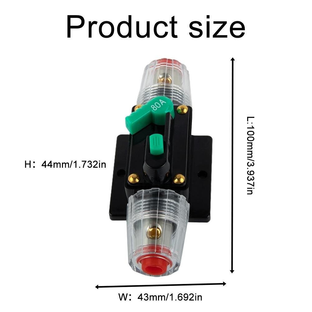 10A-100A Автоматический выключатель Предохранитель Сброс 12В-48В DC Автомобиль Лодка Автомобиль Водонепроницаемый 4/8 AWG