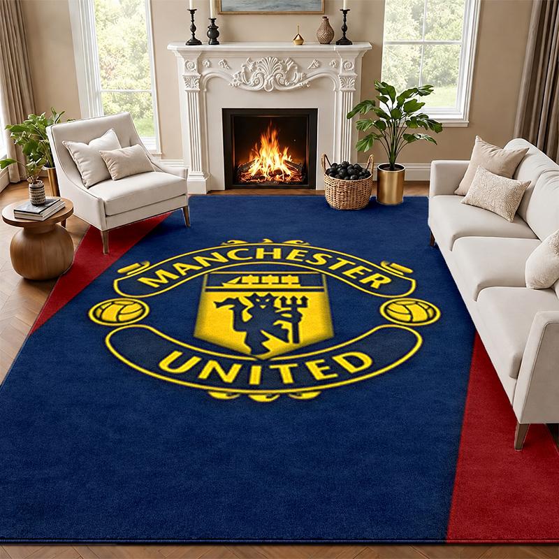 FC Manchester Carpet Door Mat for Living Room or Bedroom Protective Mat Under Chair Office Decoration Christmas Gift Birthday Present