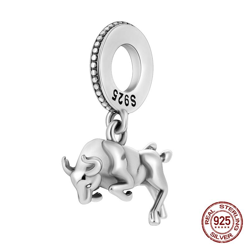 100% 925 silver Animal Series Bulldog Zebra Squirrel Charms Fit Original 925 Bracelet DIY Jewelry Making Women Gift