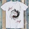 Японский дизайн Инь-Ян с Аксолотлями Пара Забавный Подарок Футболка T-Shirt 2995