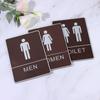 Decorative Plate 20*15cm Imitation Leather WC Door Plaque Man&Woman Marker Toilet Signs Stickers