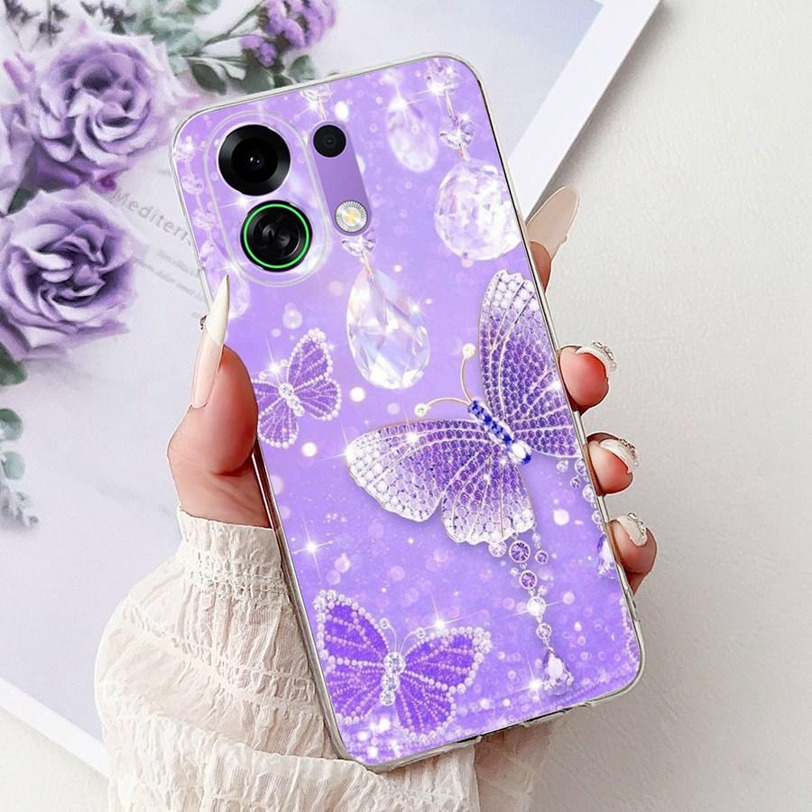 For Oppo K13 Turbo Pro Case Cartoon Butterfly Shockproof Soft Silicone TPU Back Cover for OPPOK13 K13turbo Pro PLM110 Funda