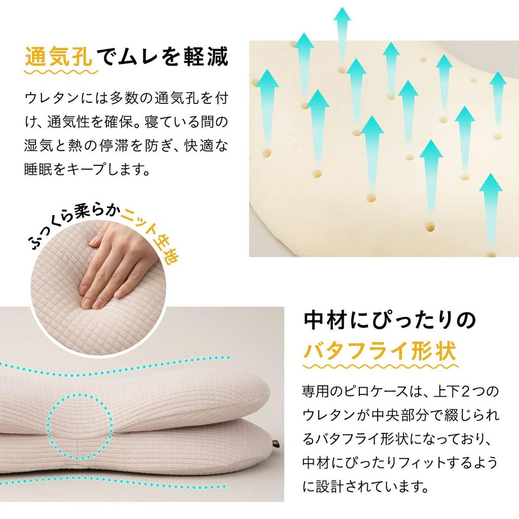 EMOOR Подушка для сна на боку с подставкой для рук, Пена с памятью, Двухслойная конструкция с разной жесткостью, Пенополиуретан с памятью, Съемный чехол