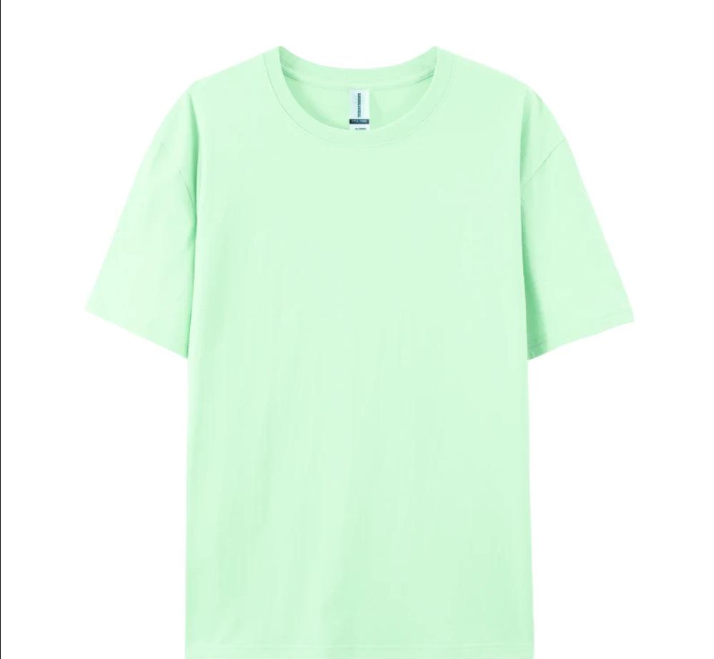 Унисекс футболка из 180г гребенного хлопка с круглым вырезом: Свободный крой, Однотонный, Короткий рукав, Готов к печати.