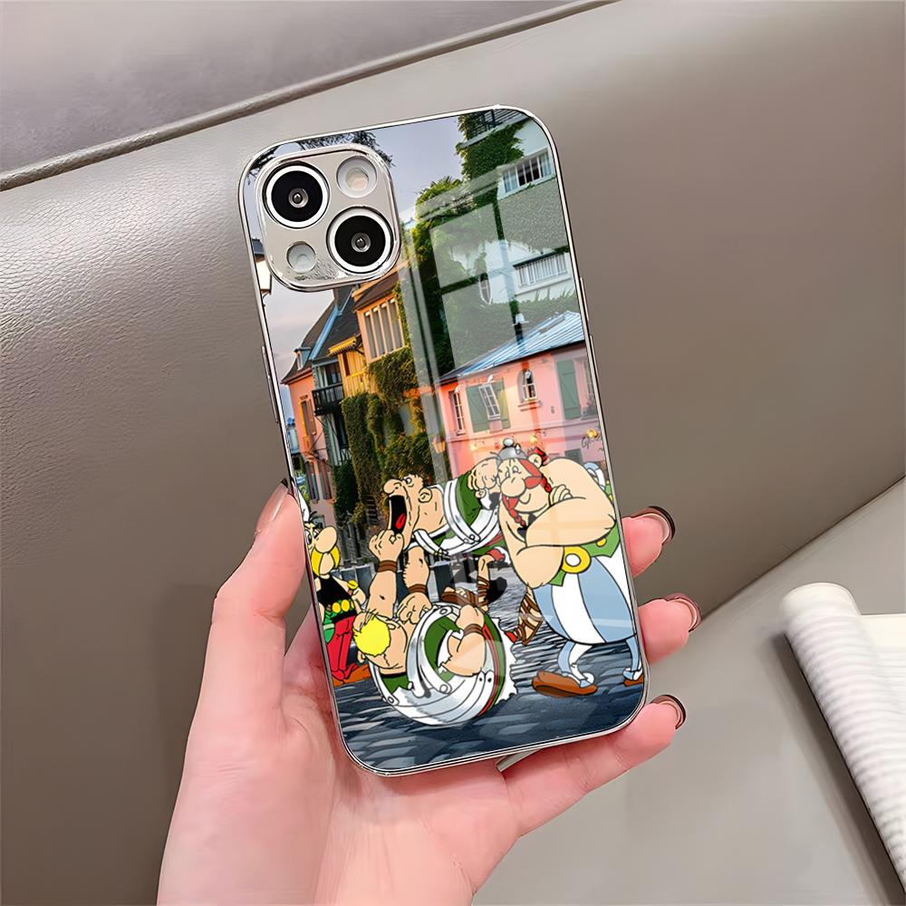 Asterix Y Obelix Phone Case For IPhone 17 Pro Max 15 Pro 16 14 Plus 12 13 Mini 11 Pro Shockproof Electroplated Glass Cover