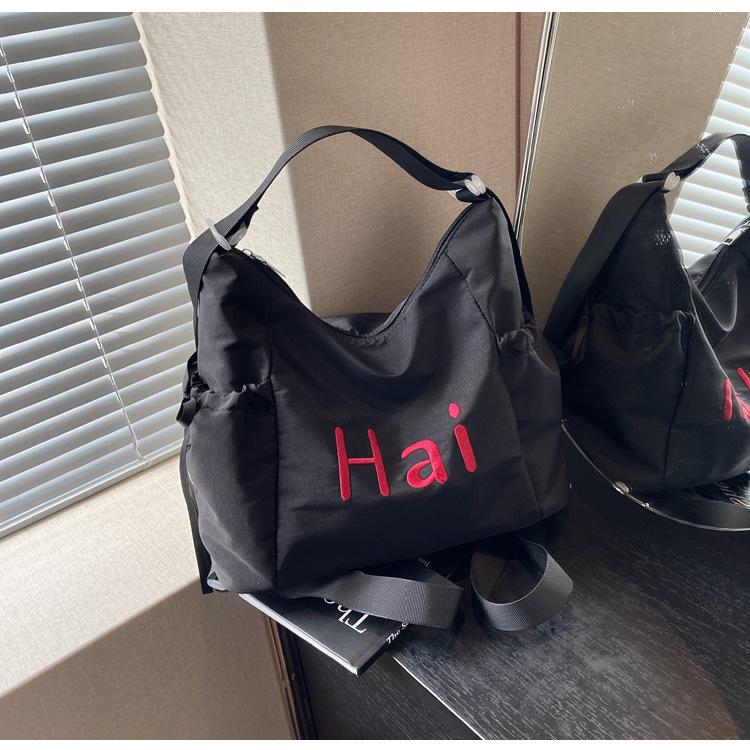 Сумка-тоут женская 2024 года, новая большая вместимость, рюкзак для поездок на работу с надписью «иностранное чувство» для студентов колледжей, для поездок на работу в класс