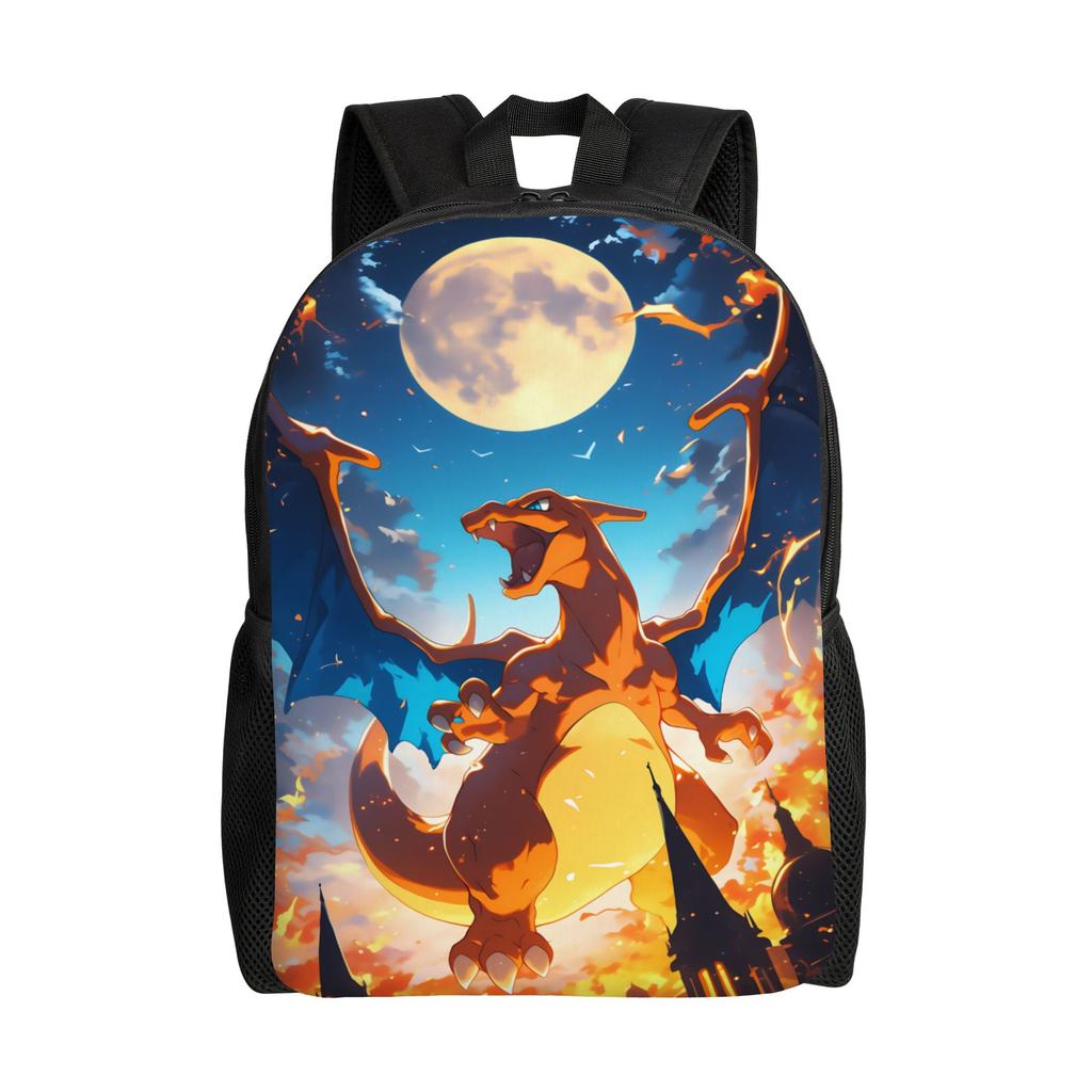 Fashion Backpacks Pokemon Backpack Daypack Charizard Mochila Outdoor Sturdy Shoulder Rucksack