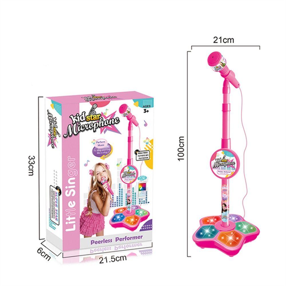 LED Light Karaoke Toy Music Instrument Toys Singing Microphone Kids Microphone Singing Song Toy