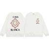 Трендовый международный бренд Casablanca Casablanca letter painted print мужской и женский свитшот с круглым вырезом 380г