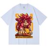 230 г/м² 100% хлопок Dragon Ball V42 Goku SSJ4 Принт Унисекс Тяжелая хлопковая футболка