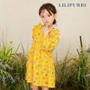 Платье для девочки Lilyputi Kiddy с цветочным принтом, желтое