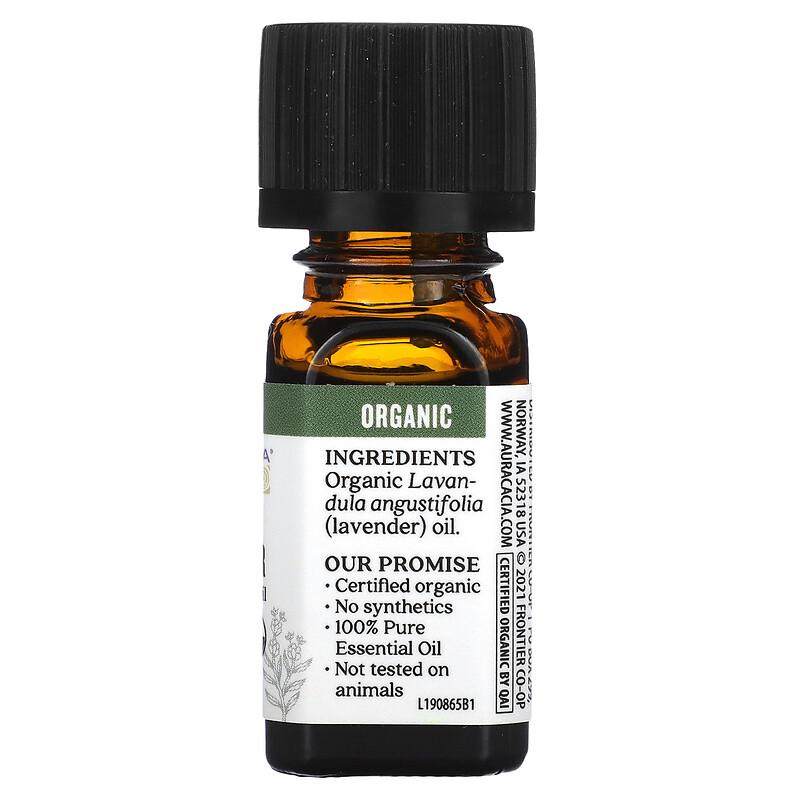 Pure Essential Oil, Organic French Lavender, 0.25 fl oz (7.4 ml)
