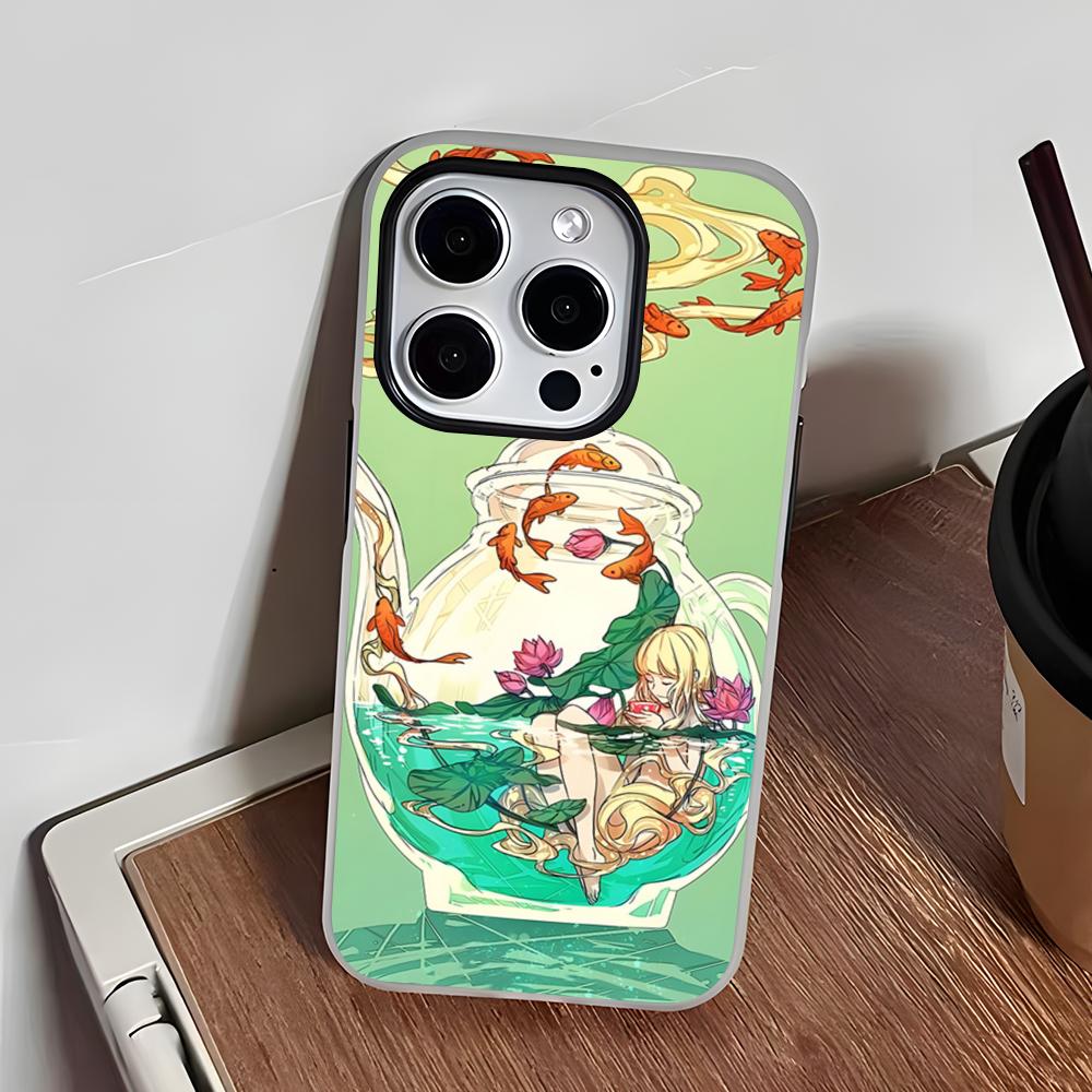 Чехол для телефона с принтами Valfre Art для iPhone 17 Air 16 E 15 14 Plus 13 12 11 Pro Max Желейный 2 в 1 Защитный чехол