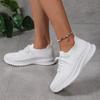 2024 Обувь для женщин Сетчатая женская вулканизированная обувь Дышащие женские кроссовки Однотонные шнурованные на низком каблуке Женская повседневная спортивная обувь
