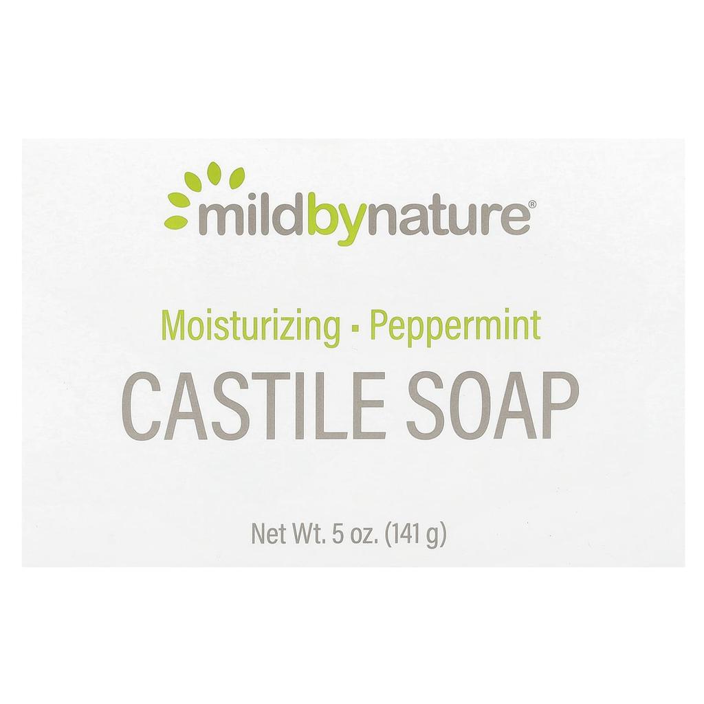 Mild By Nature Castile Bar Soap, Peppermint, 5 Oz (141 G)