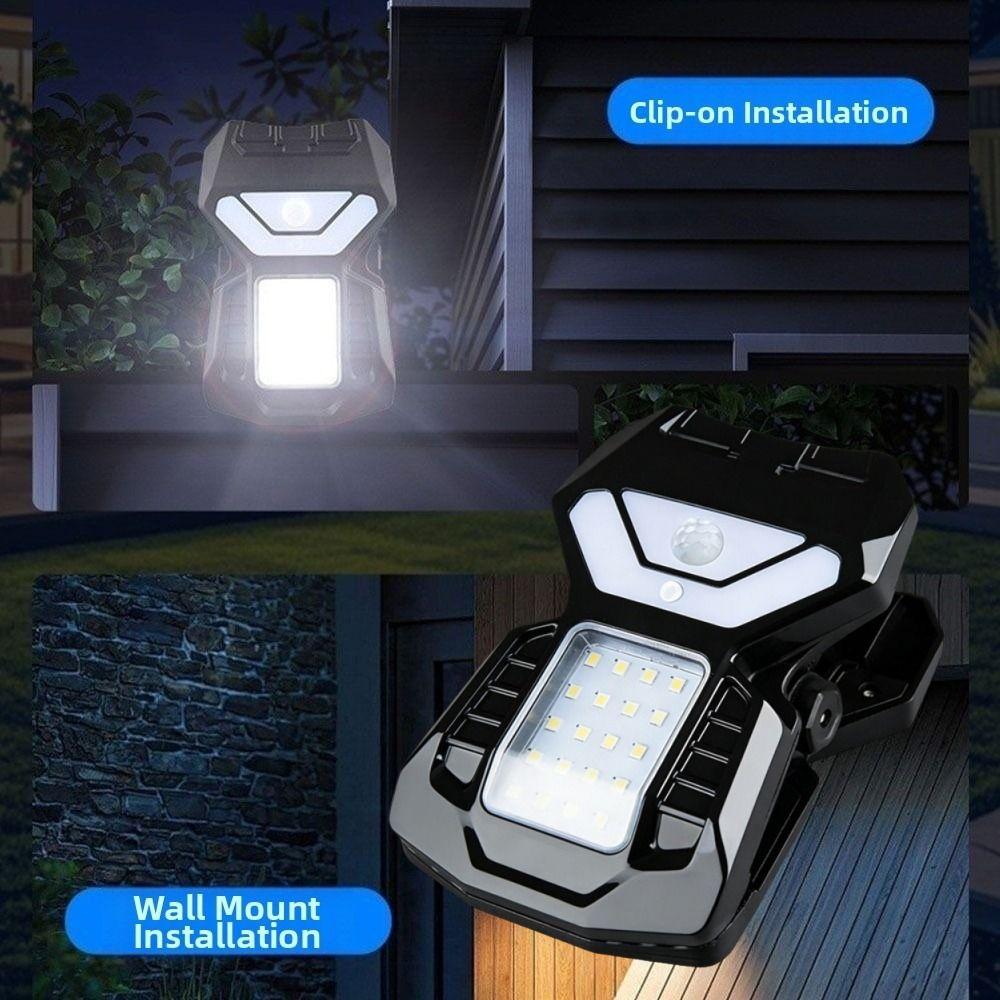Waterproof Solar Clip-on Lamp Clip On Garden Wall Light Solar Garden Lights Terrace Lighting