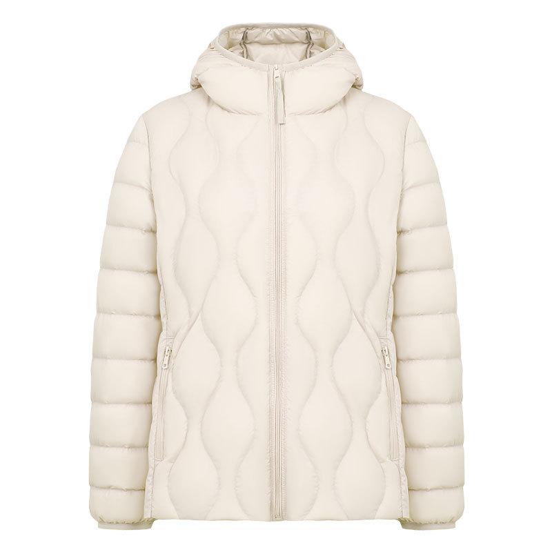 Короткая куртка-пуховик женская зимняя 2024 новая модная легкая и тонкая куртка-пуховик из белого утиного пуха с капюшоном с рисунком тыквы прилив