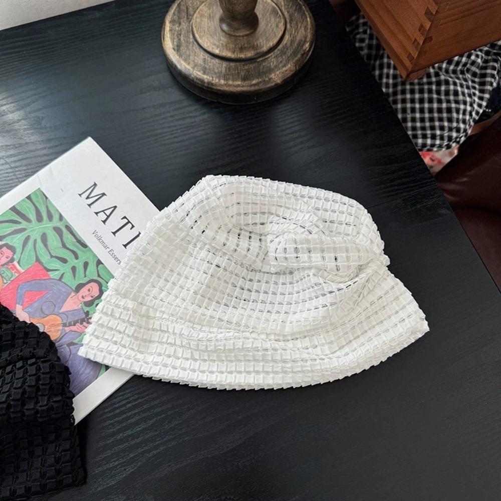 Клетчатая шапка-бини, хлопковая шапка с вырезом, креативная шапка-пуловер для отдыха на природе