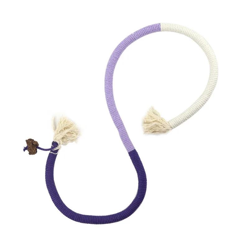 Cat Toys Cat Bite Rope Toy Refillable Natural Catnip Interactive Toys Kitten Teeth Cleaning Chew Toys Bite Rope for Dental Care
