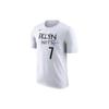 Nike NBA Brooklyn Nets Kevin Durant City Edition T-shirt White Men Streetwear DV5975-101