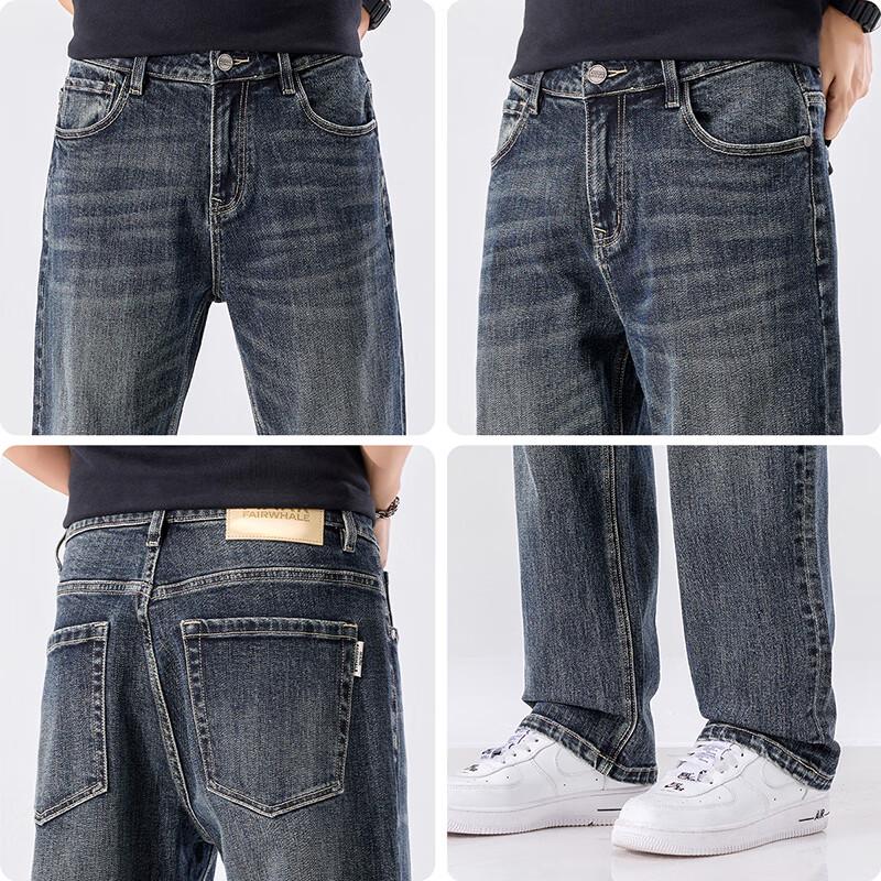 Мужские джинсы Mark Fairwhale в стиле ретро, свободного кроя, прямые