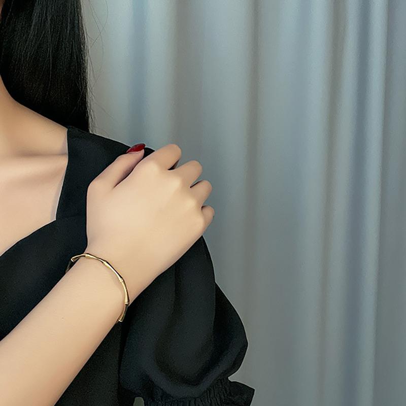 Stainless Steel Bracelets Vintage Men's Fashion Woven Twist Texture Bangles For Women Zircon Statement Streetwear Goth Gifts