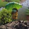 2D Flat Acrylic Lovely Umbrella Frog Garden Logo, Flower Pot Decoration, Outdoor Yard artwork,Christmas, Teachers' Day,Thanksgiving and New Year Gifts