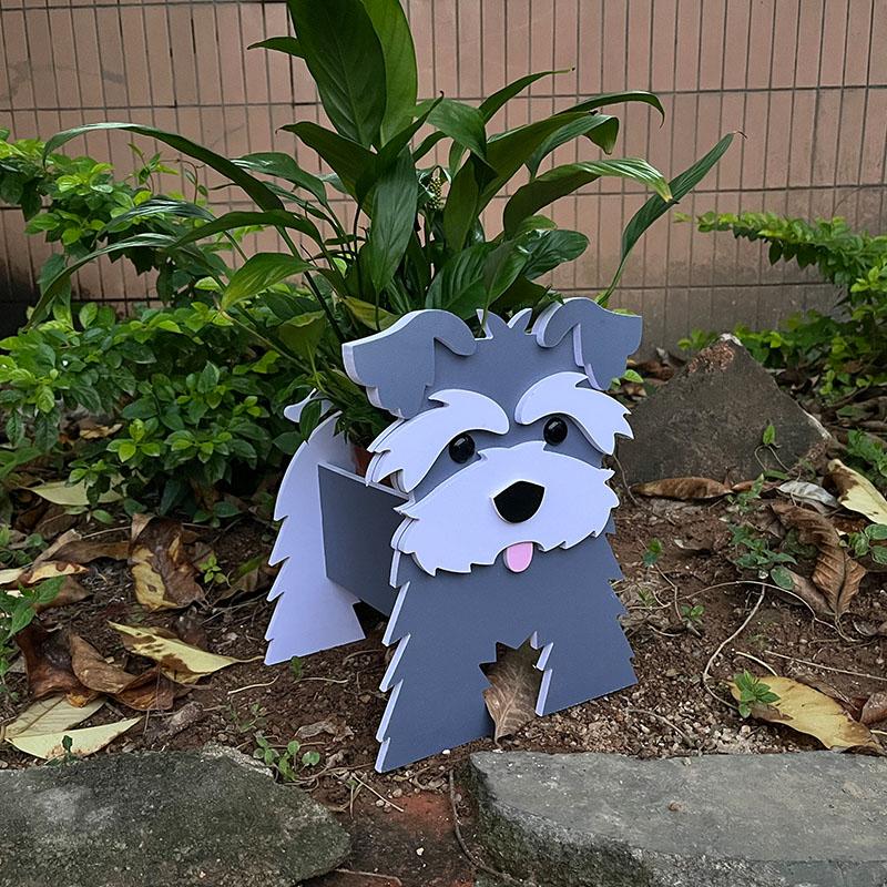 Садовый цветочный горшок Кашпо для собаки Шнауцер Бульдог Пудель Корги Йоркширский Садовые горшки DIY ПВХ Кашпо для цветов Садовый домашний декор