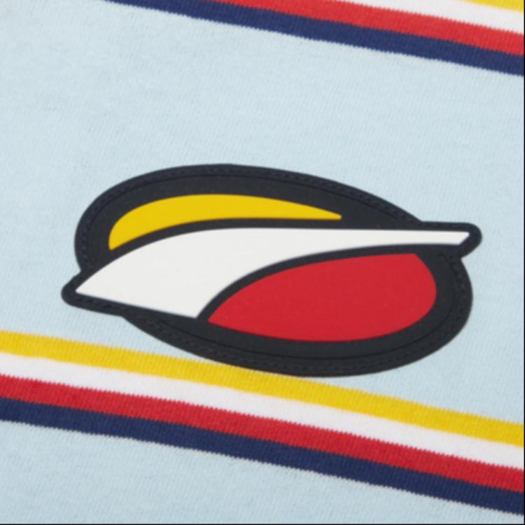 Puma X Ordet Dress Round Neck Colorful Striped Casual Sports Short Sleeve Dress Women Dresses Floral-Blue 598075-83