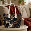 Steampunk Skull Print Tote Bag Stylish Casual Daily Use Shoulder Bag for Streetwear