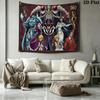 Anime Overlord Wall Tapestry Aesthetic Wall Hanging Printed Fabric Blanket Decorative Tapestries for Bedroom Living Room Home Decor